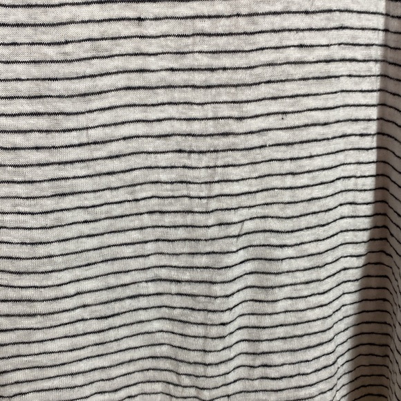 Eileen Fisher striped 100% Linen 3/4 sleeve tee size S - Picture 10 of 10